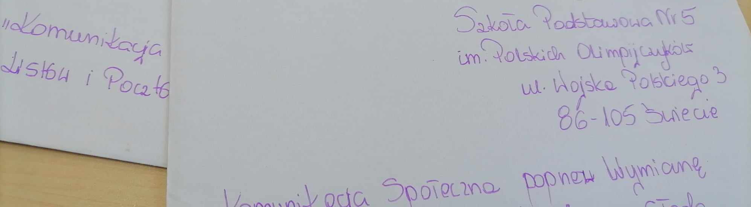 PROGRAM INNOWACYJNY KOMUNIKACJA POPRZEZ PISANIE LISTÓW I POCZTÓWEK