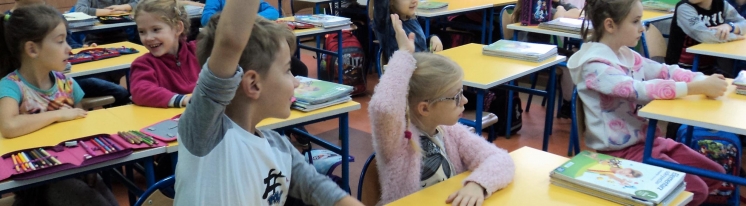 Spotkanie klas I i 0 z Policjantką